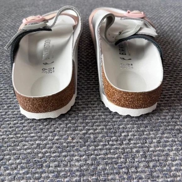 Birkenstock Arizona Split Colorblock Sandals Mineral/Rose Size 39 - Picture 9 of 11